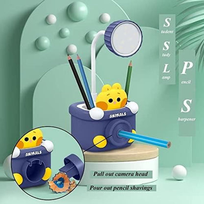 Desk Lamp with Pen Holder & Sharpener