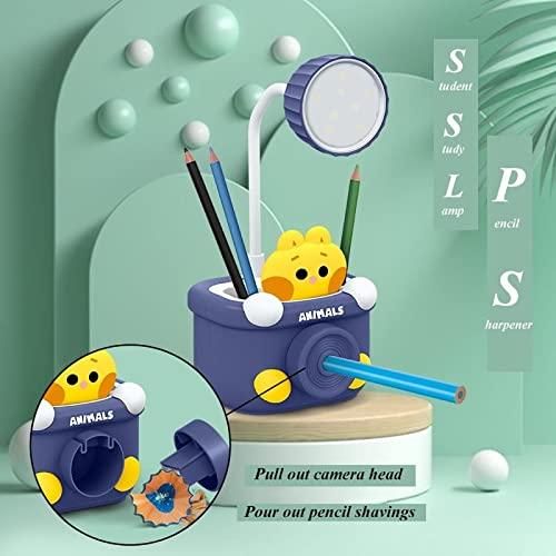 Desk Lamp with Pen Holder & Sharpener